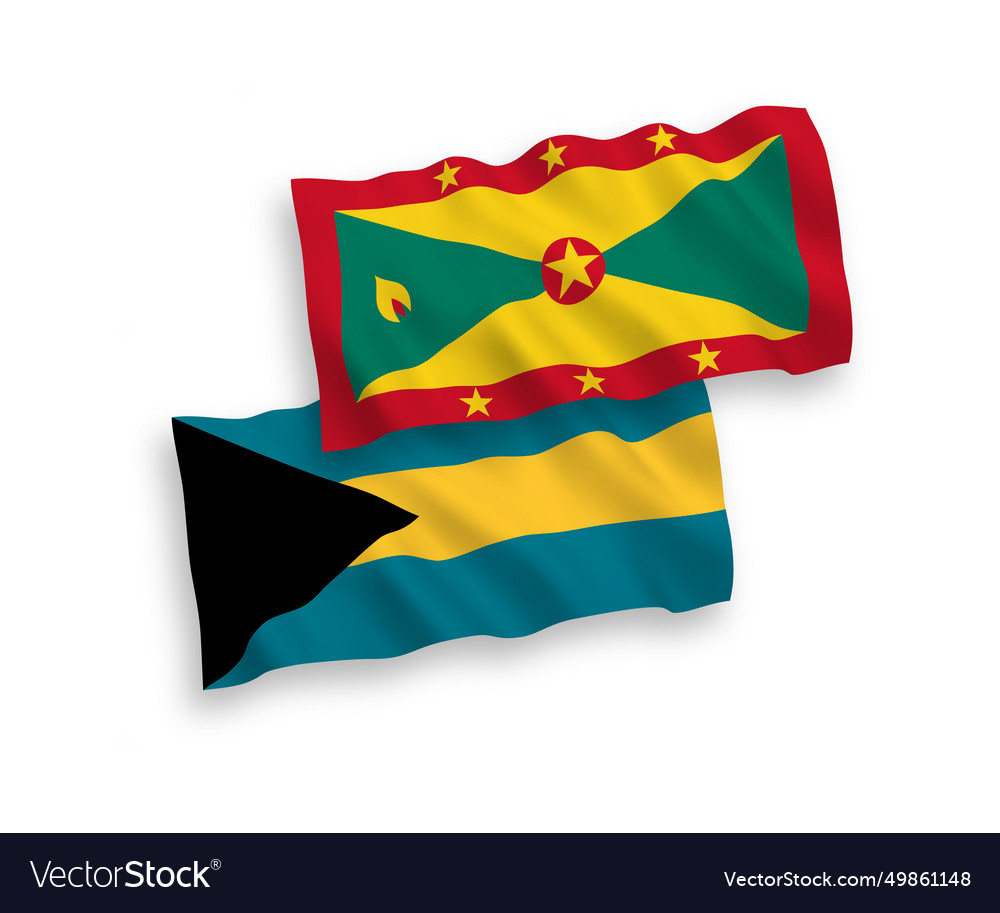 Flags of grenada and commonwealth the bahamas Vector Image