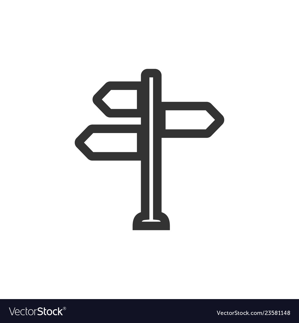 Signpost Icon Graphic Design Template Royalty Free Vector