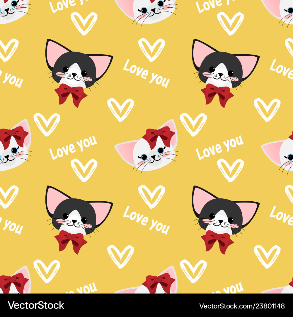 Valentines day seamless pattern Royalty Free Vector Image