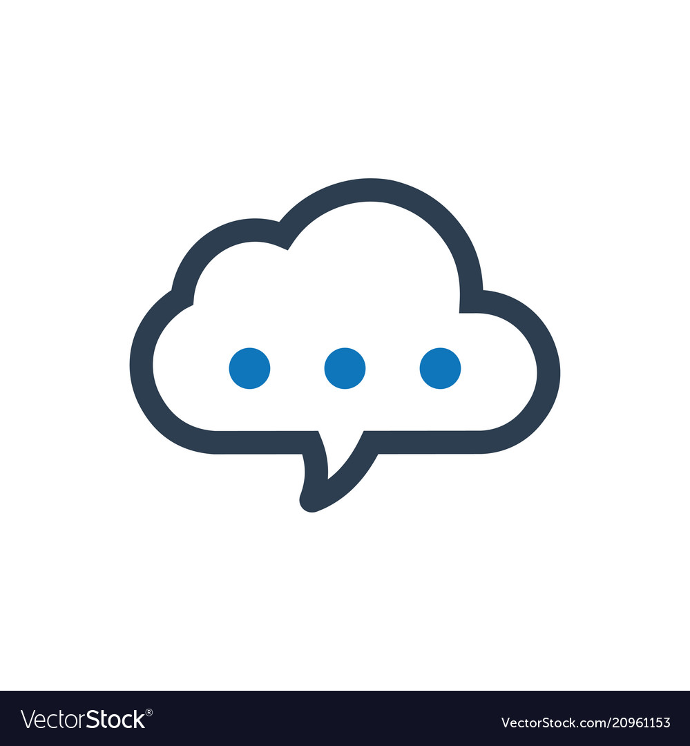 cloud talking icon royalty free vector image vectorstock