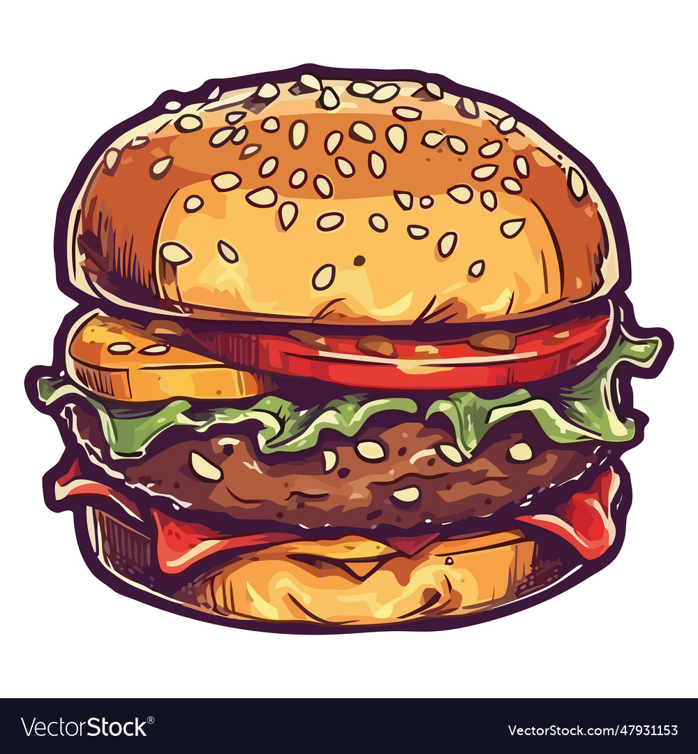 Gourmet cheeseburger design Royalty Free Vector Image