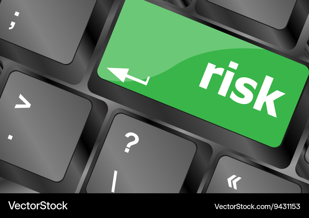 Risk management keyboard key showing business Vector Image