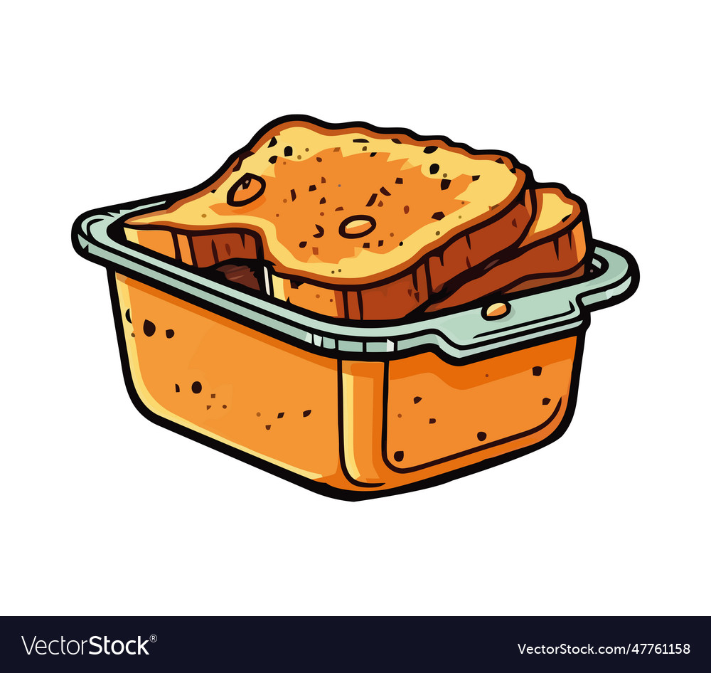 Freshly baked bread in a cute basket Royalty Free Vector