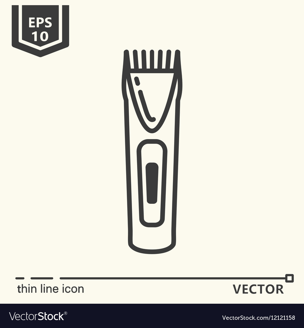 Hairdressing tools icons series trimmer Royalty Free Vector