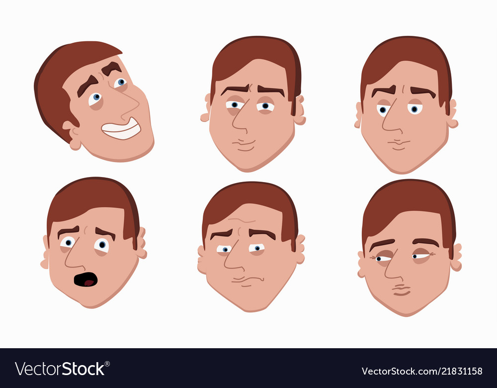 Human emotions palette Royalty Free Vector Image