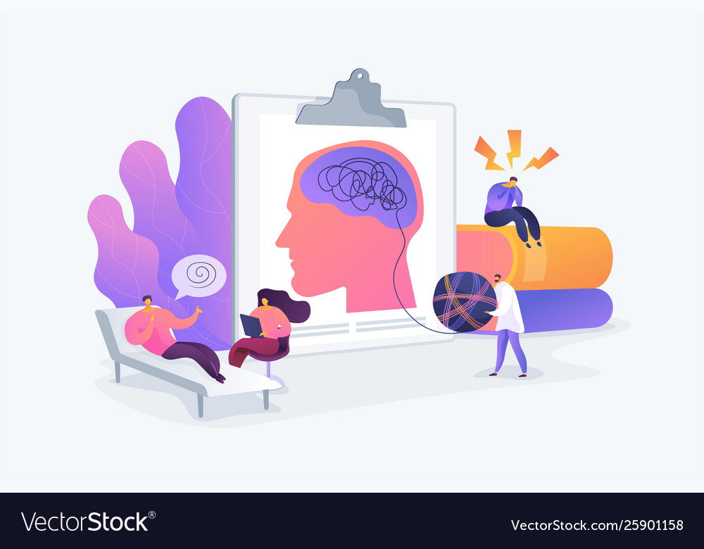 Psychologist service concept Royalty Free Vector Image