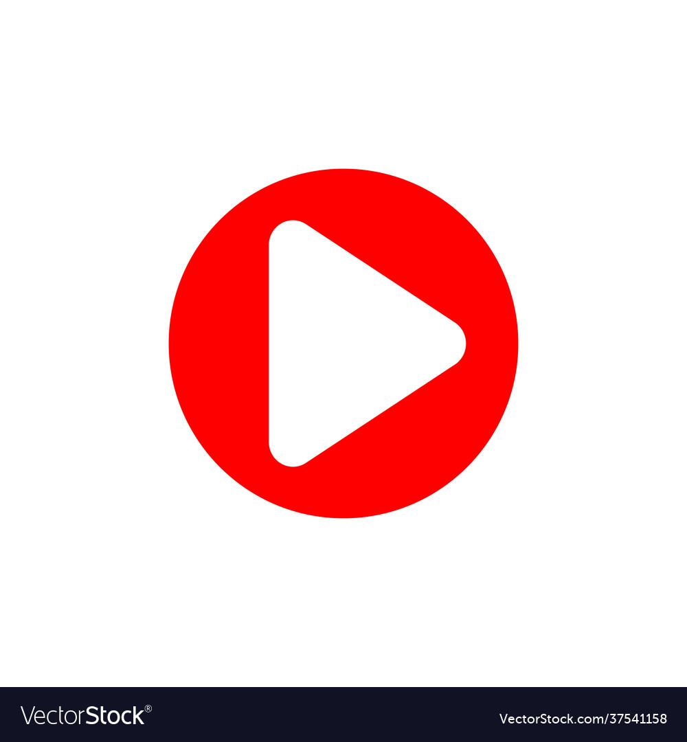 Play now button - click on red Royalty Free Vector Image