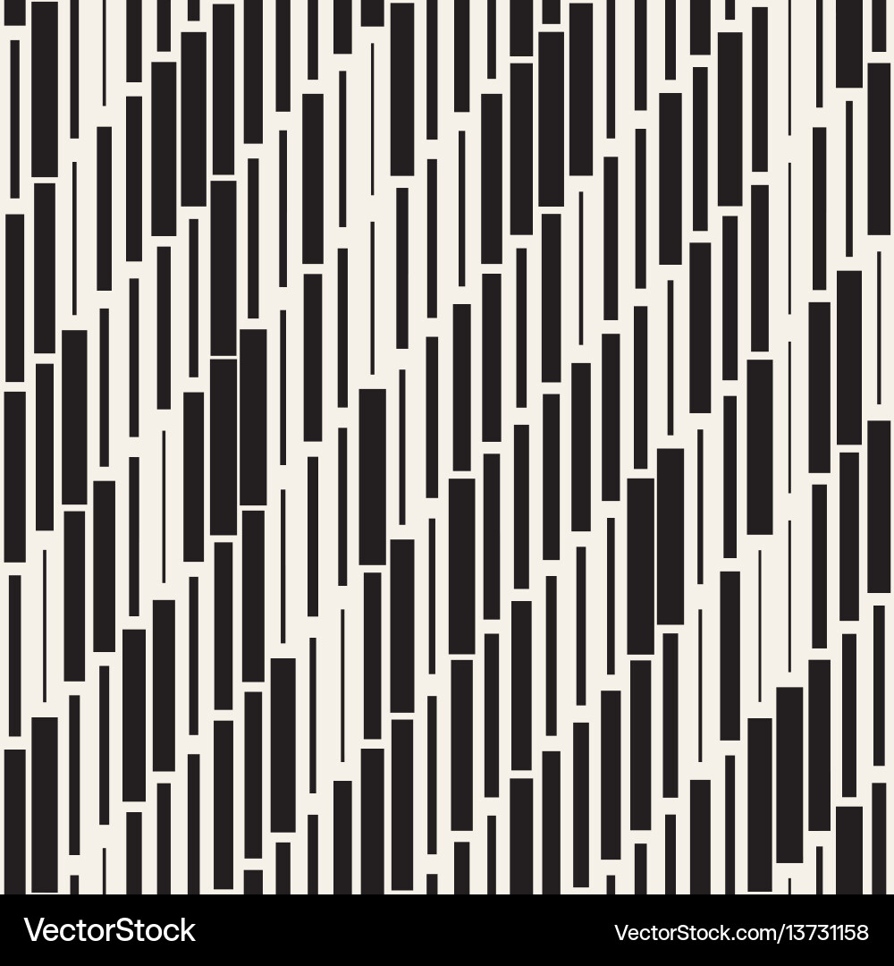 Seamless black and white irregular dash Royalty Free Vector