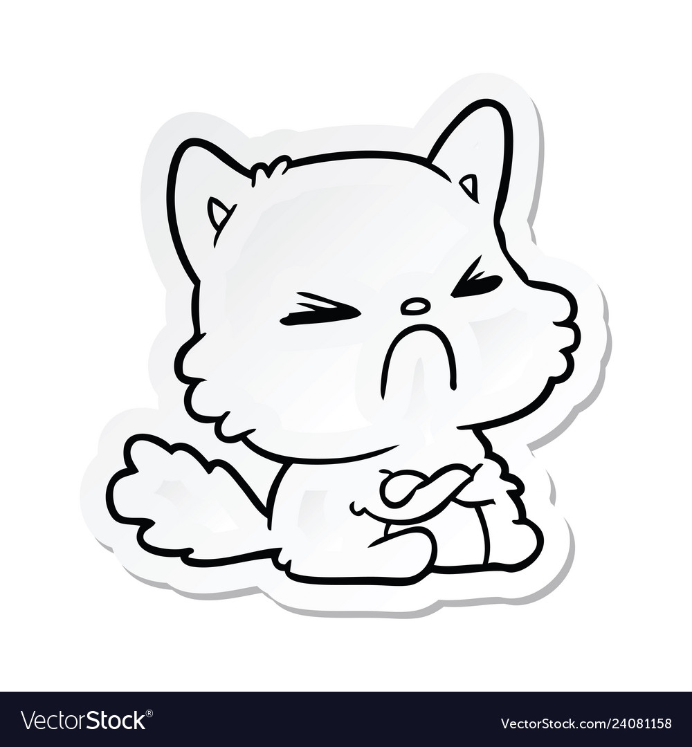 angry cat' Sticker