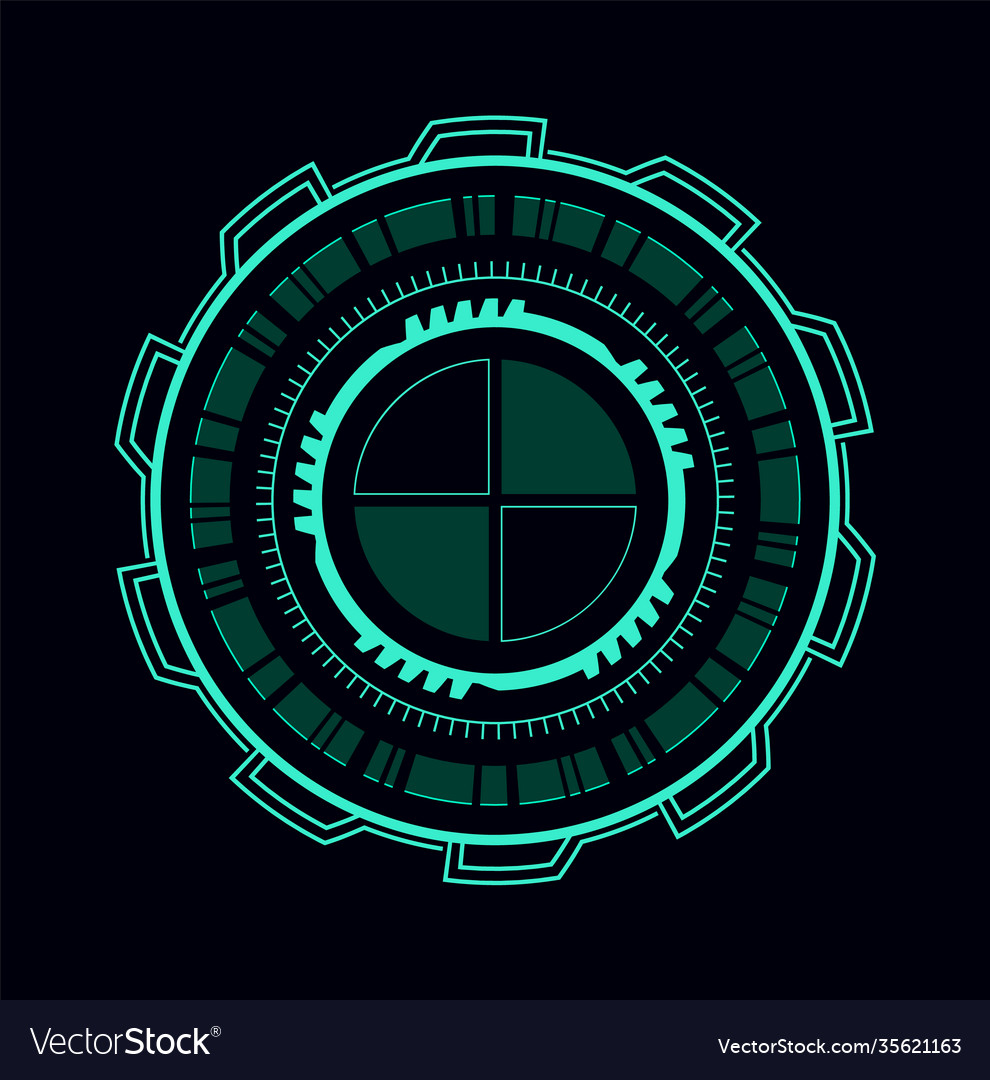 Futuristic Green User Interface Virtual Royalty Free Vector