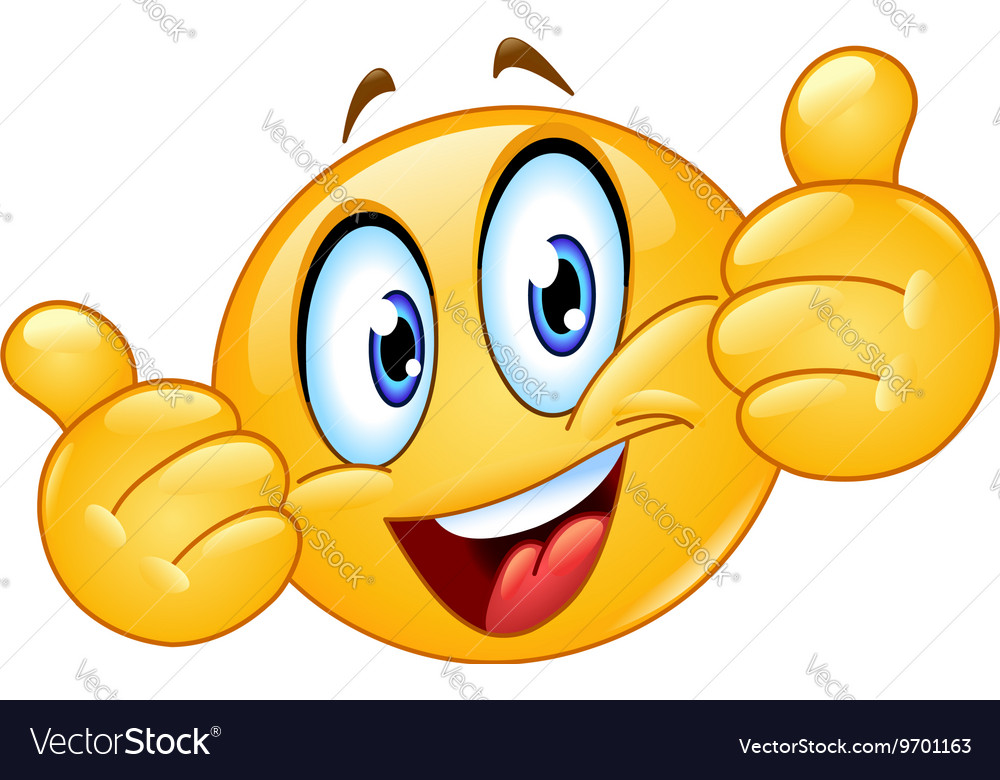  Thumbs up emoticon  Royalty Free Vector Image VectorStock