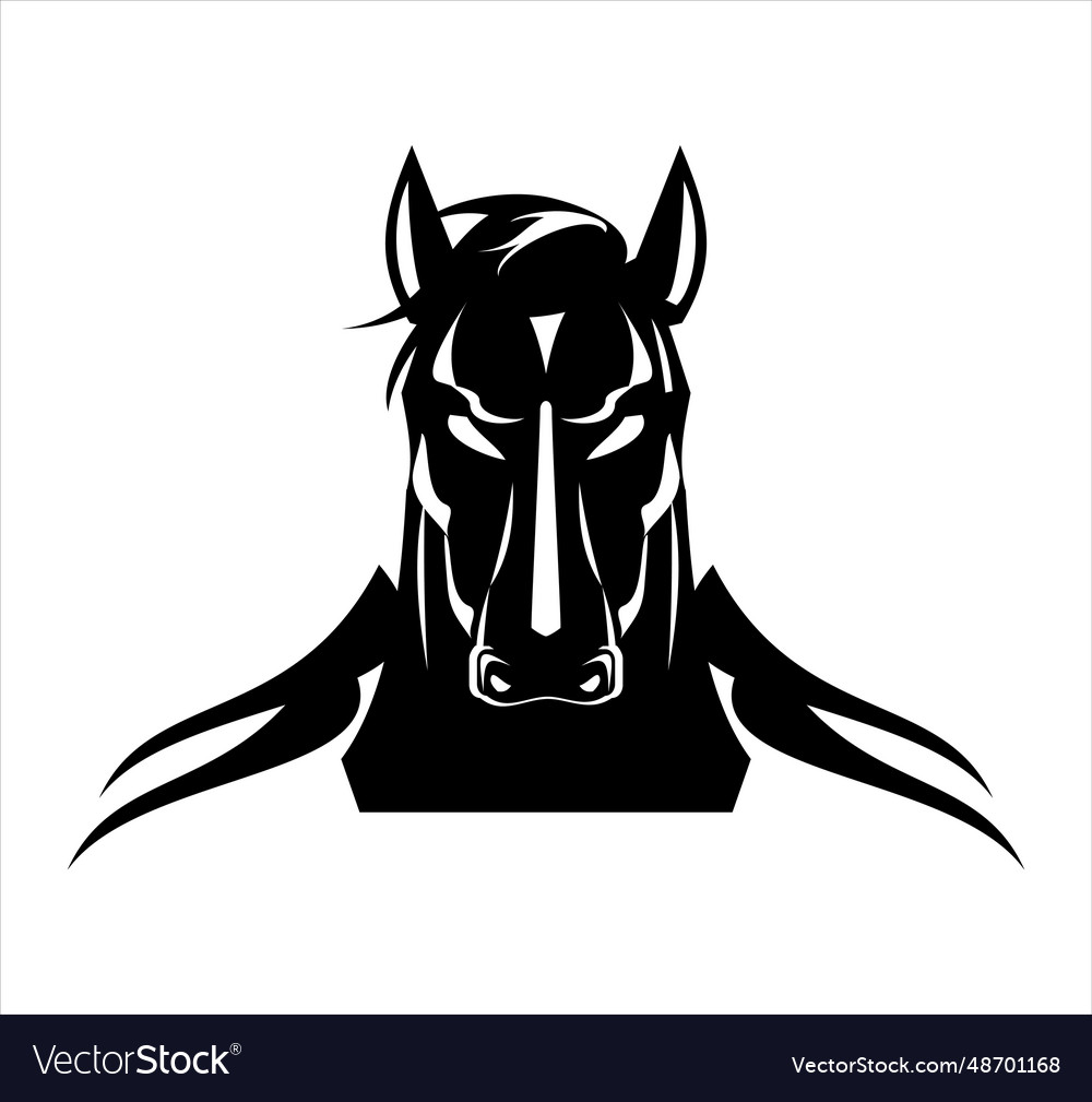 Horse black stallion Royalty Free Vector Image