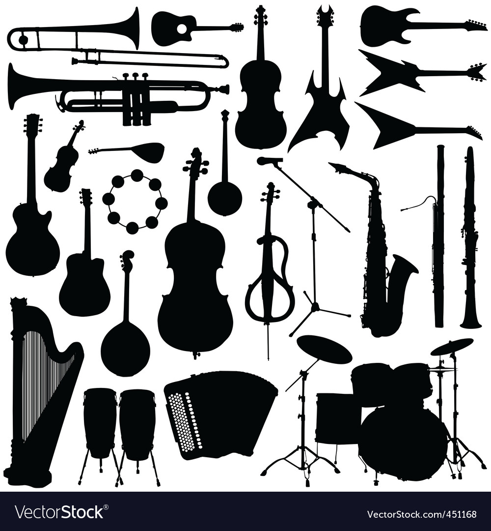 Music instruments Royalty Free Vector Image - VectorStock