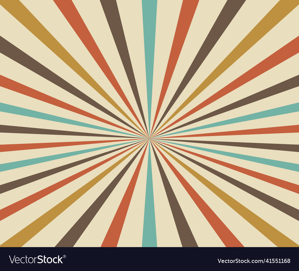 Sunburst Ray Retro Background Sun Royalty Free Vector Image