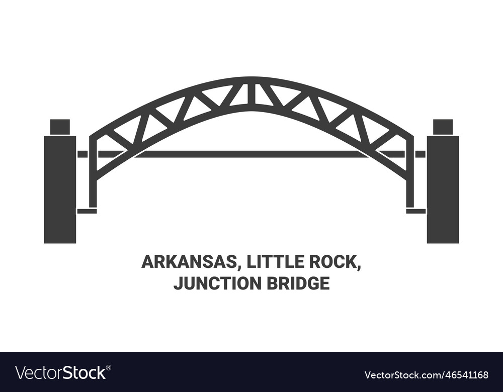 United states arkansas little rock junction Vector Image