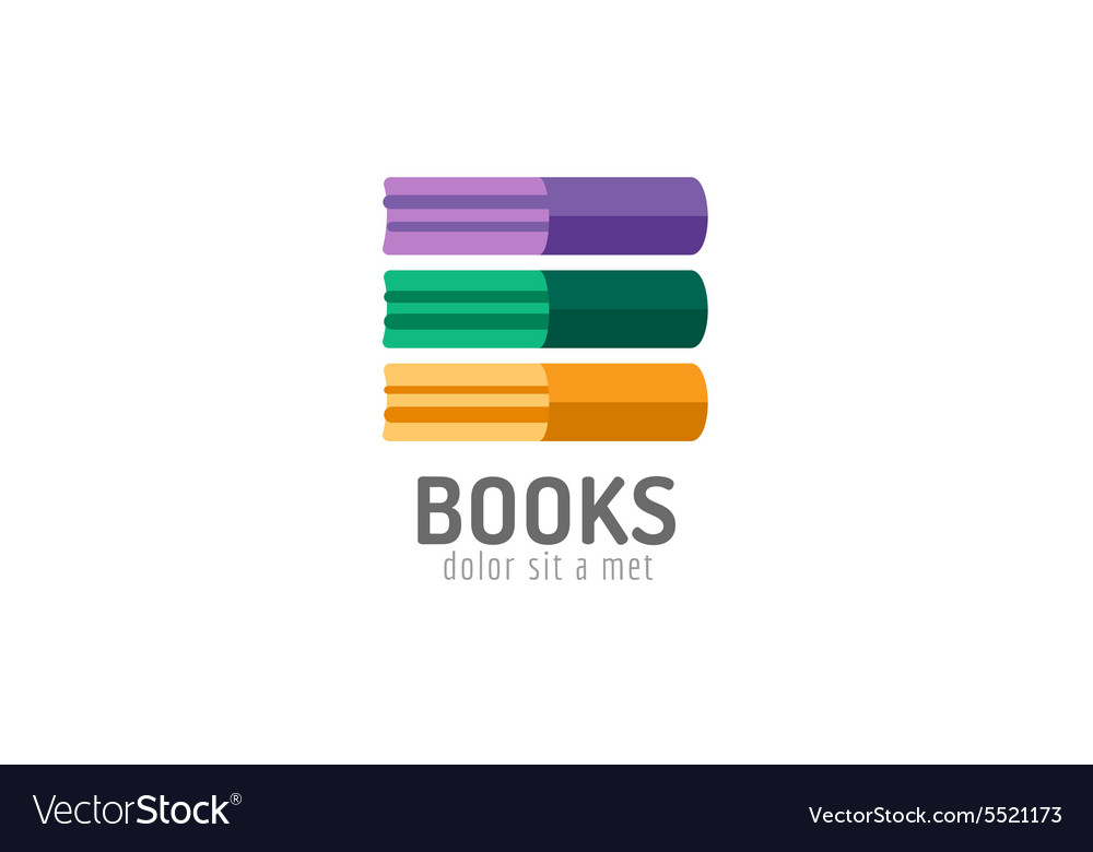 Book template logo icon back to school education Vector Image