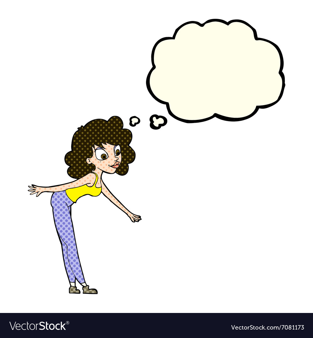 cartoon-woman-reaching-to-pick-something-up-vector-image