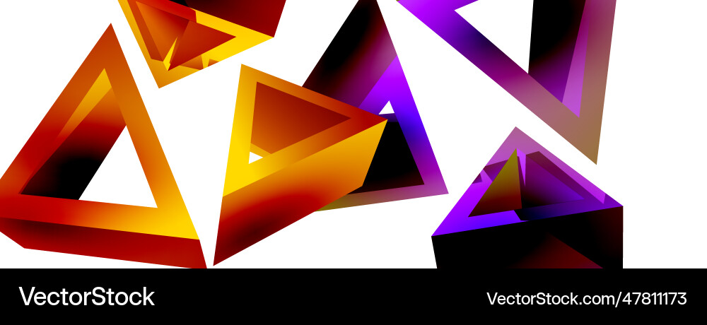 Triangle abstract background 3d basic Royalty Free Vector