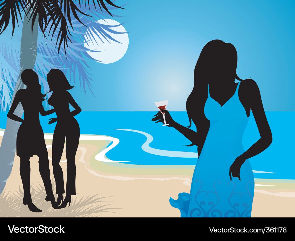 Beach party Royalty Free Vector Image - VectorStock