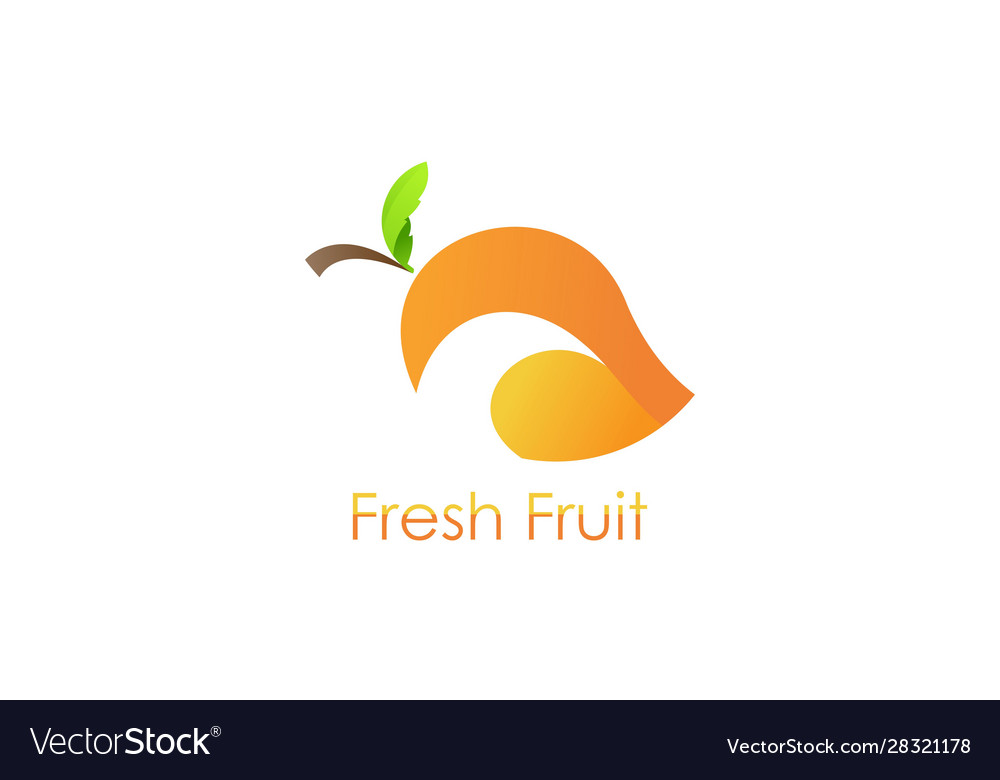 Eco orangefruit logo image Royalty Free Vector Image