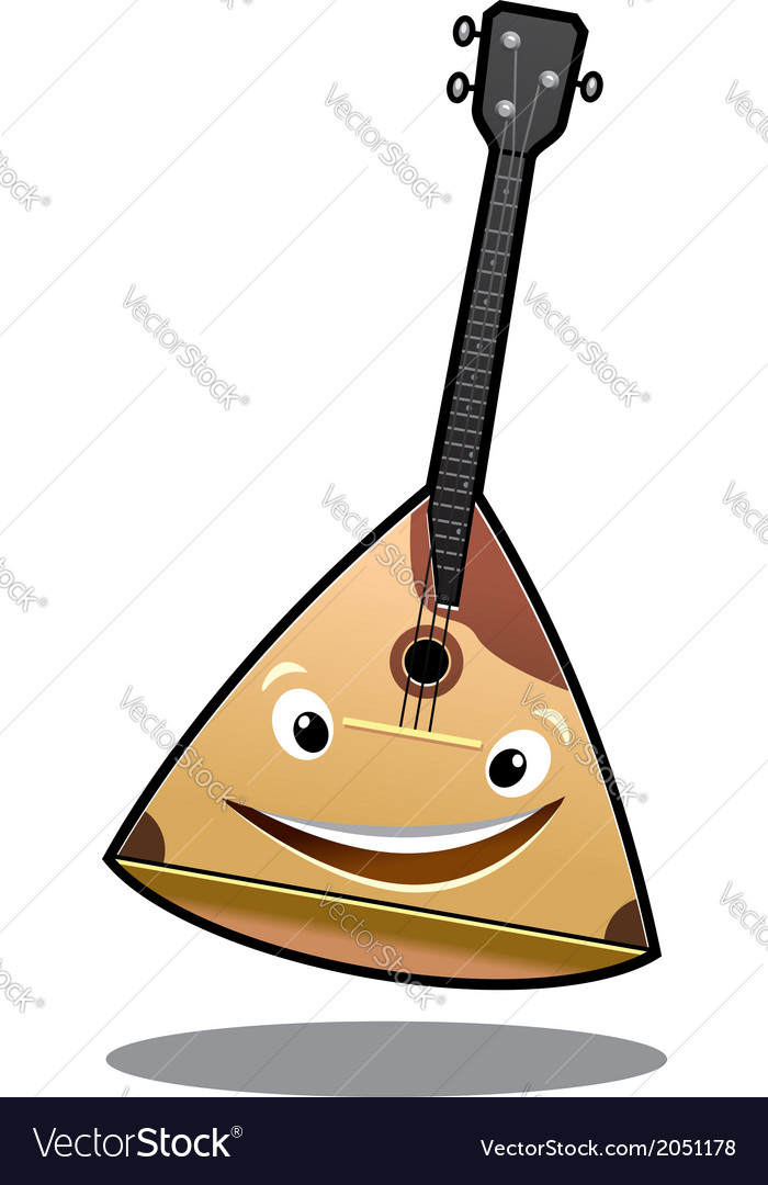 Happy cartoon balalaika Royalty Free Vector Image