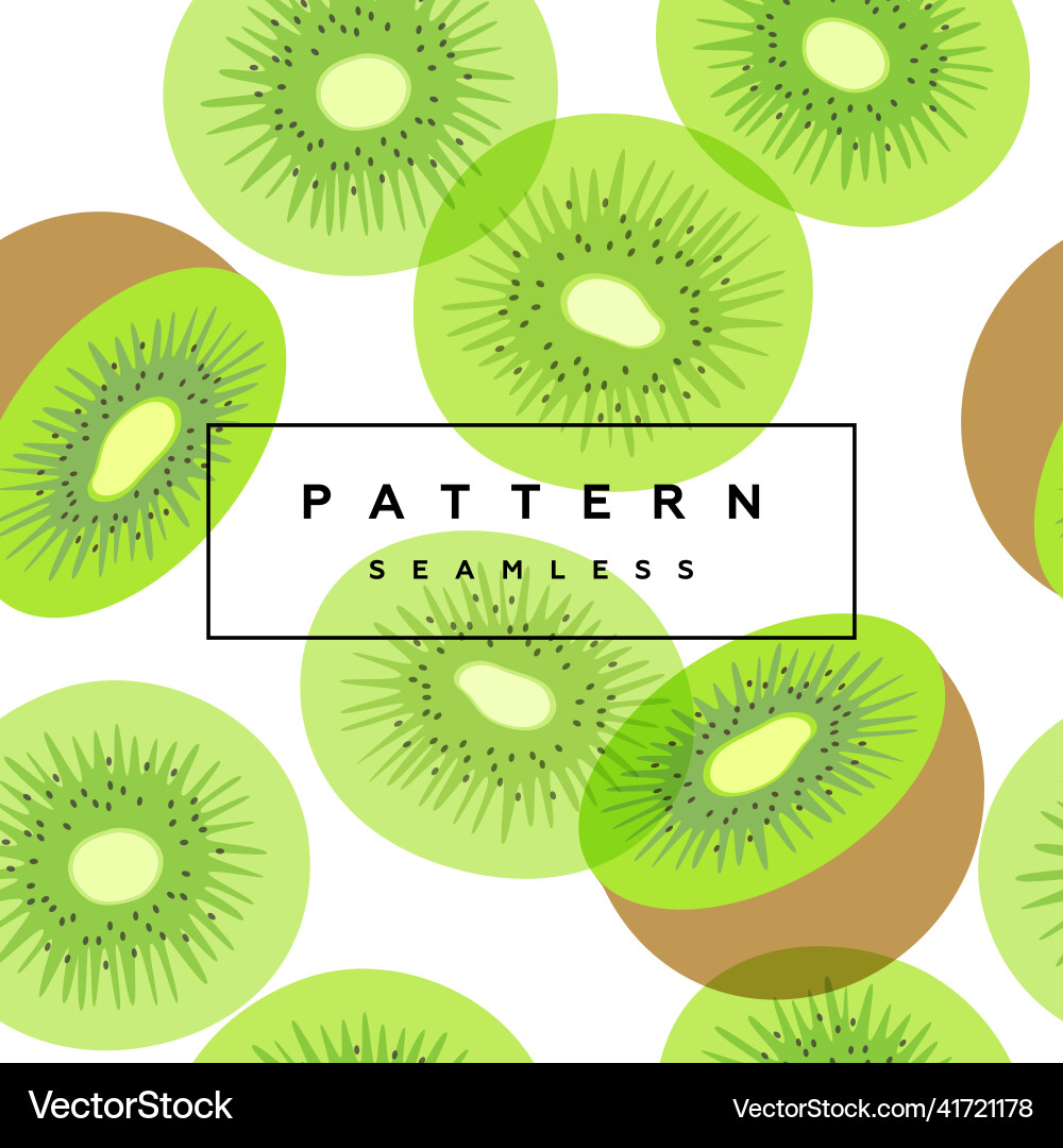Kiwi seamless pattern fruit background Royalty Free Vector