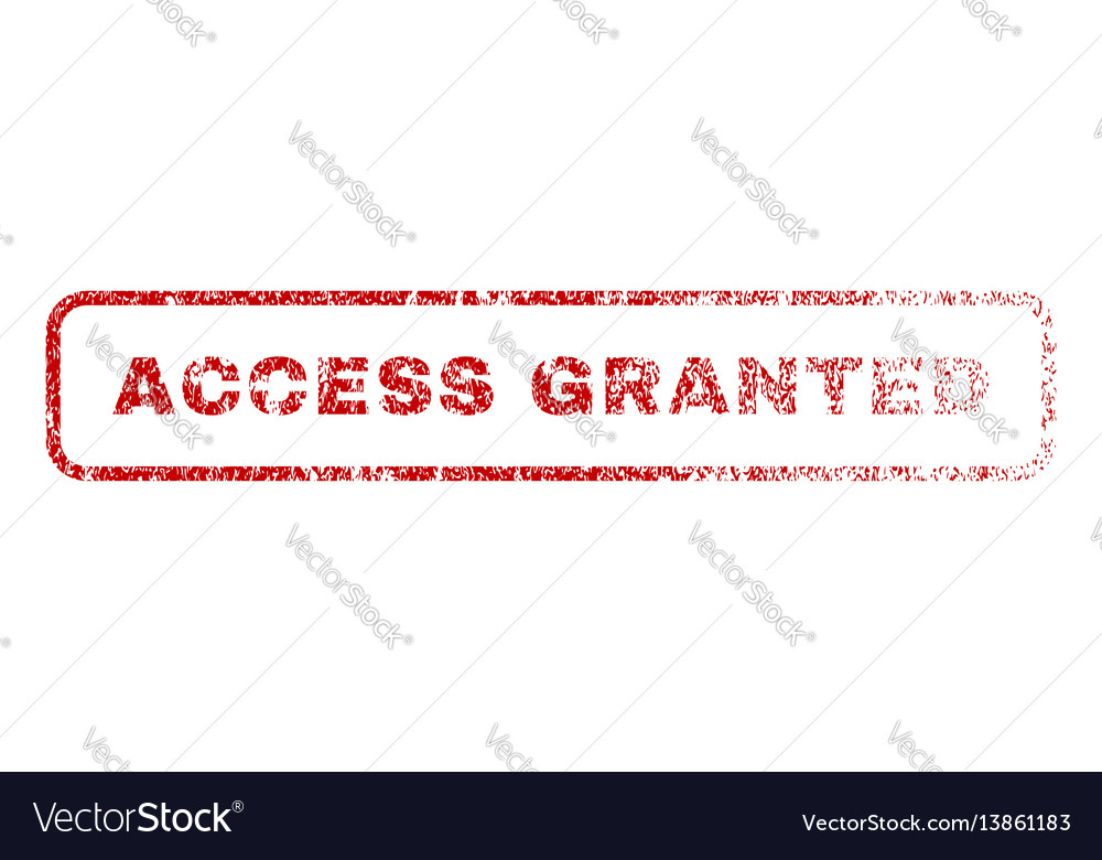 Access granted rubber stamp