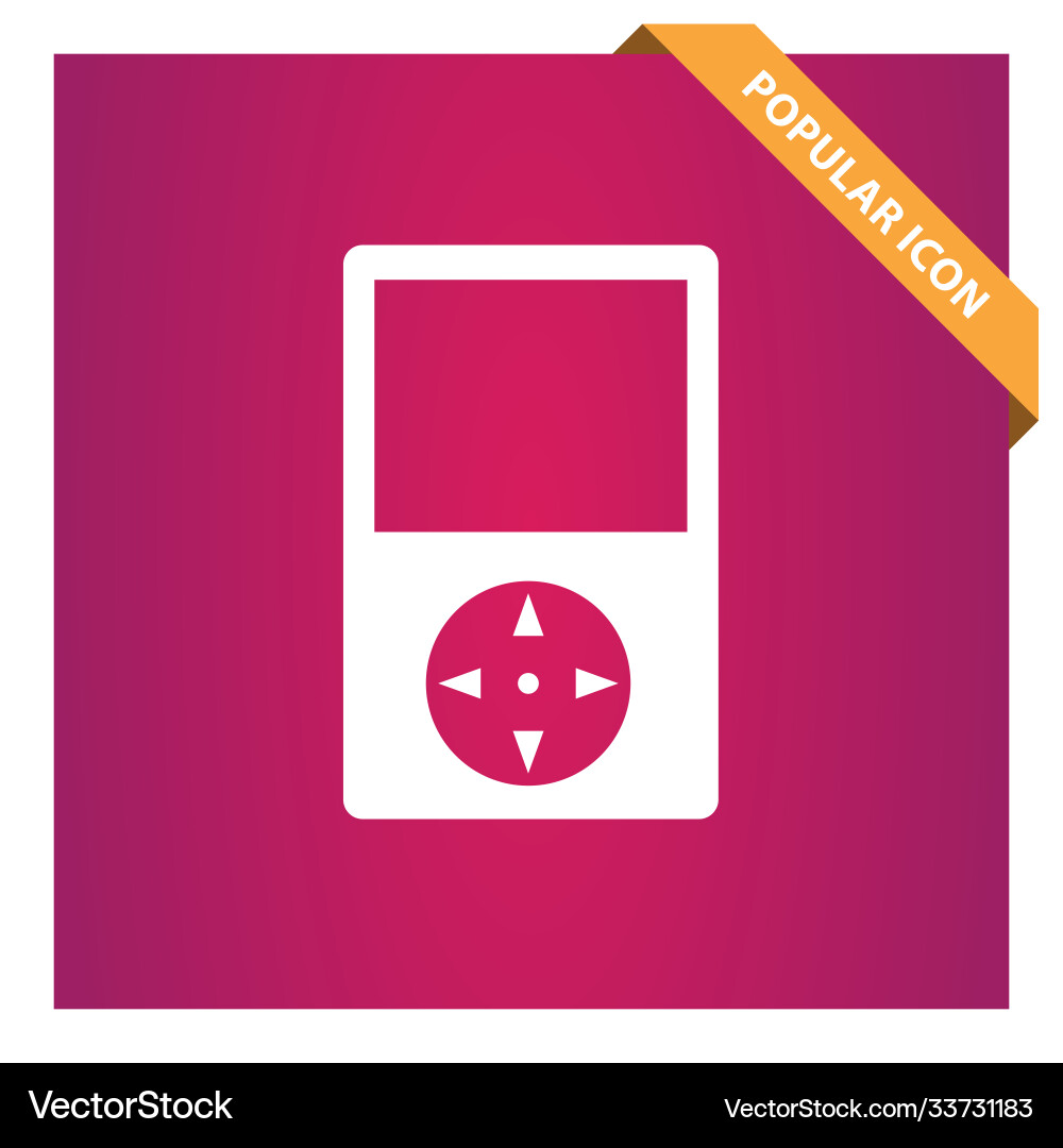 Mp3 player icon Royalty Free Vector Image - VectorStock