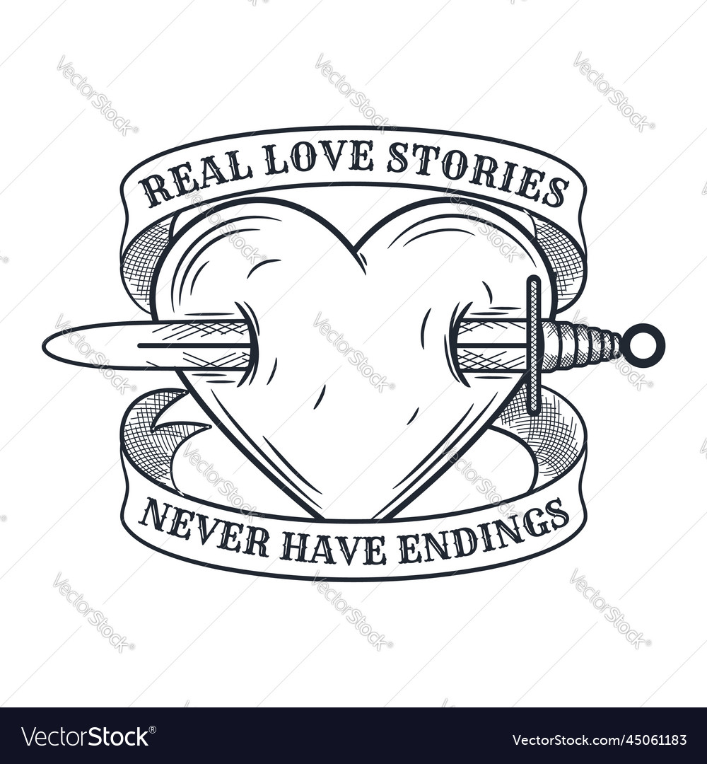 Real Love Stories Never Have Endings Quote Vector Image Real Love Stories Never Have Endings Quote Vector Image