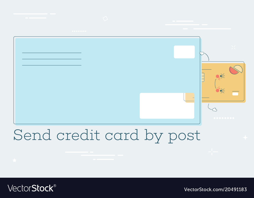 Send credit card by post concept Royalty Free Vector Image