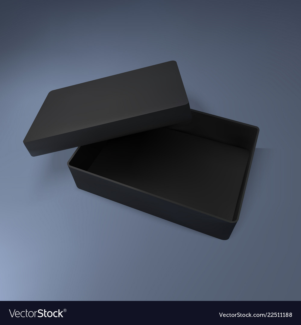 Black Box Mockup Royalty Free Vector Image Vectorstock