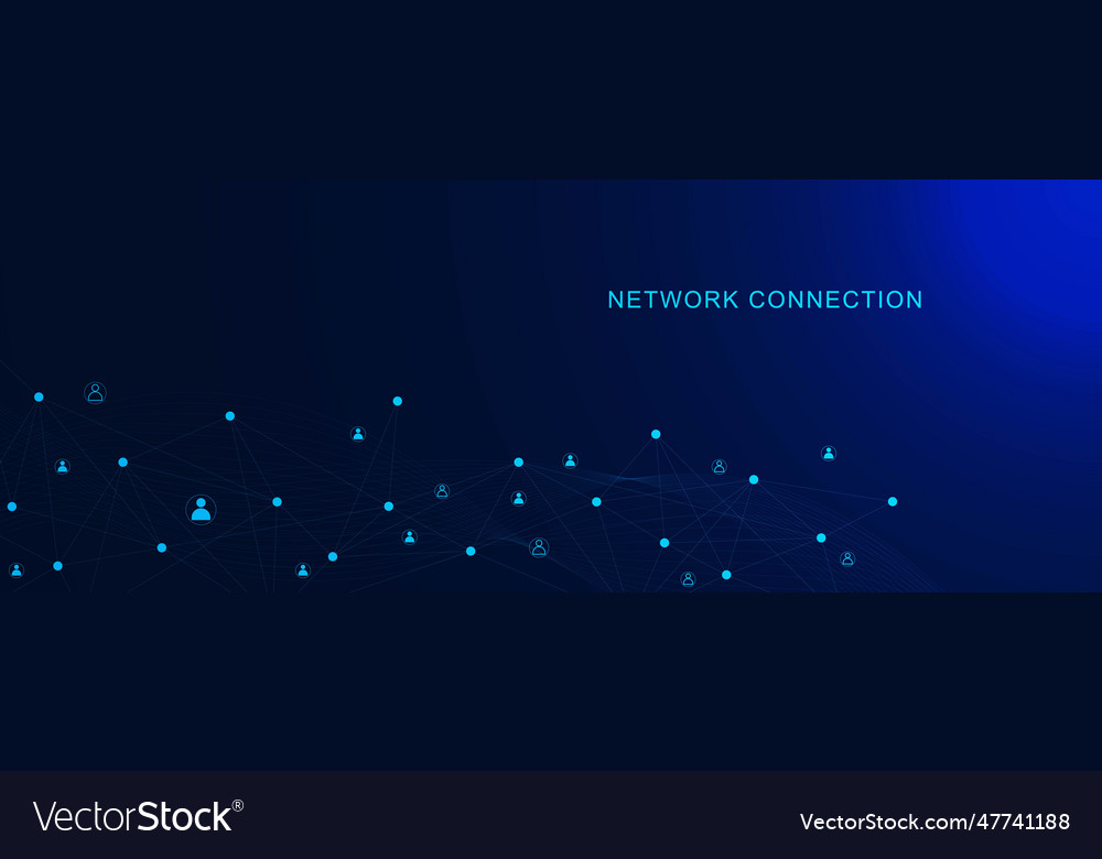 Customer network connection concept Royalty Free Vector