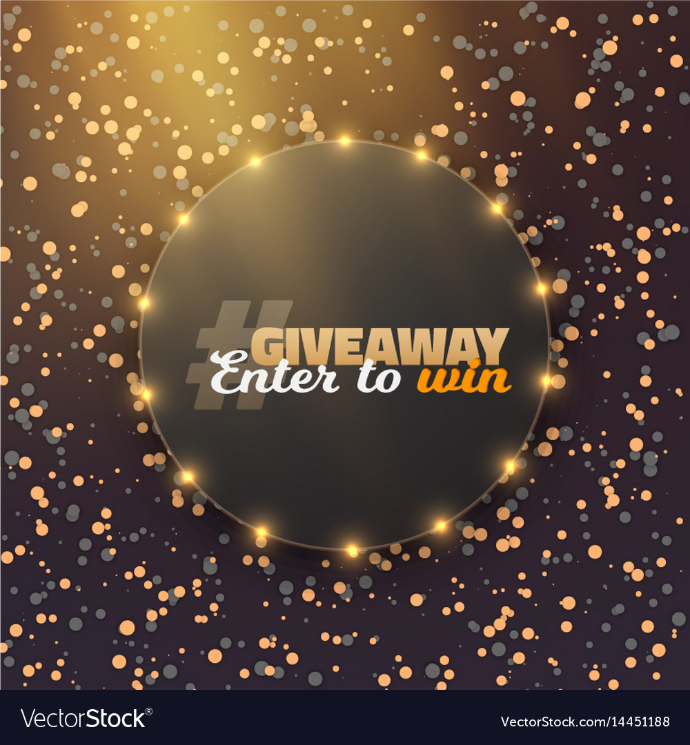 Giveaway button with confetti Royalty Free Vector Image