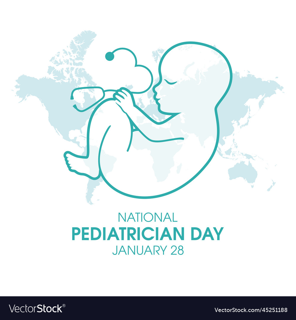 National pediatrician day poster royalty free vector image