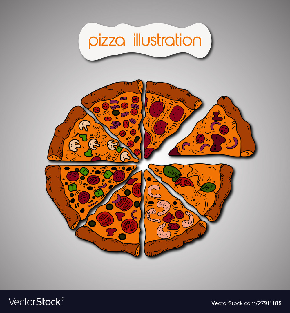 Pizza vector image