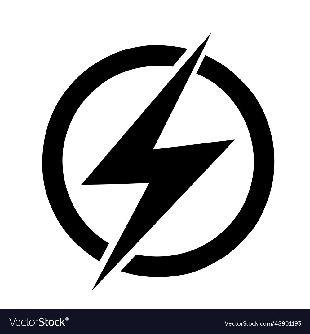 Lightning electric power icon Royalty Free Vector Image