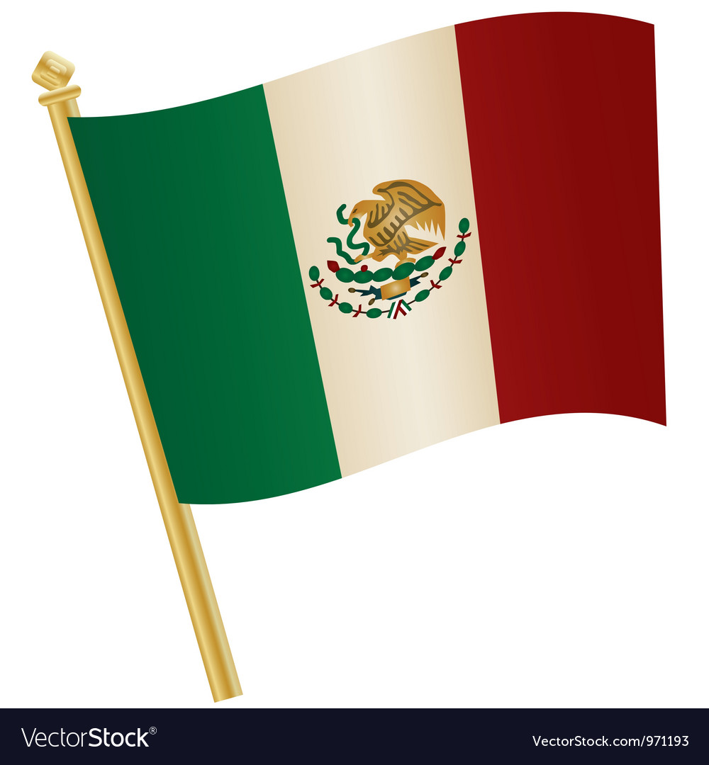 Mexico flag Royalty Free Vector Image VectorStock