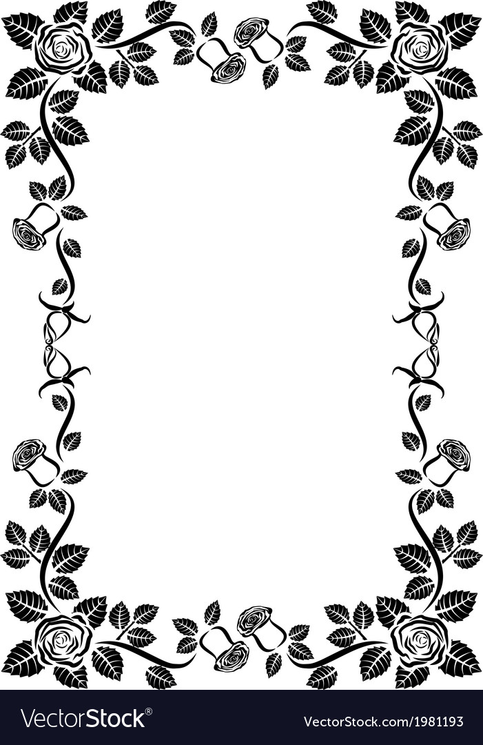 Rose frame Royalty Free Vector Image - VectorStock