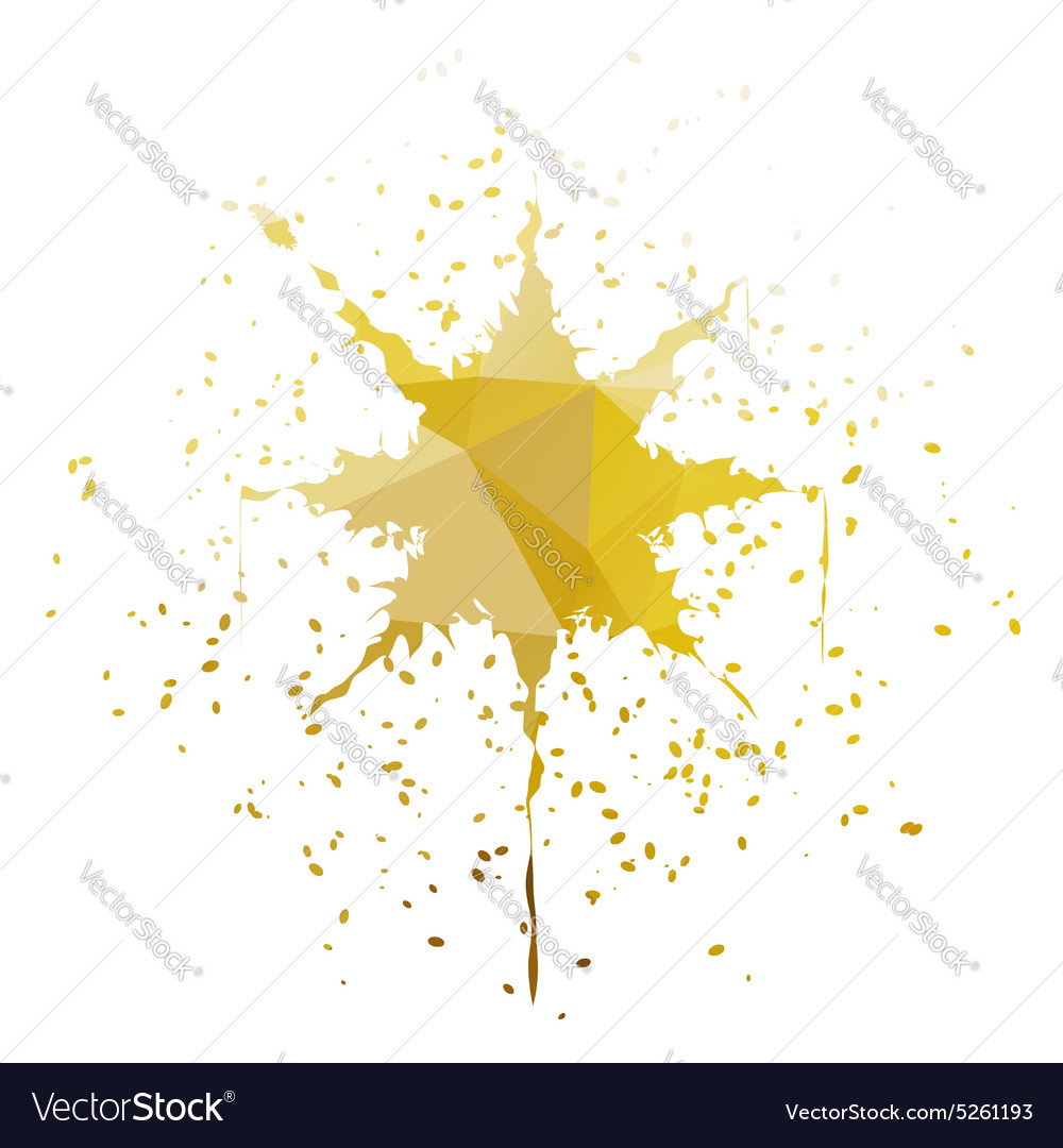 Star-shaped ink splatter Royalty Free Vector Image