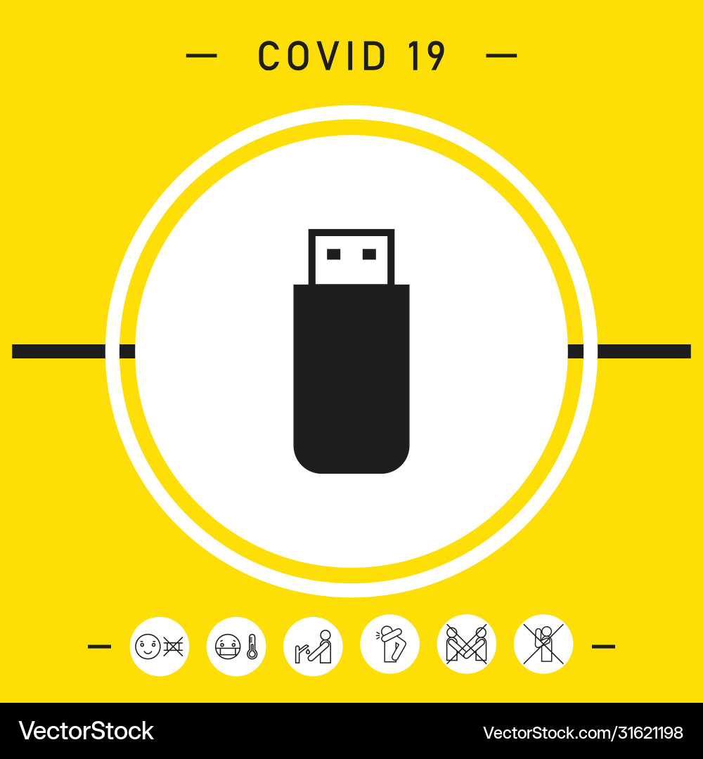 Usb flash memory drive icon graphic elements Vector Image