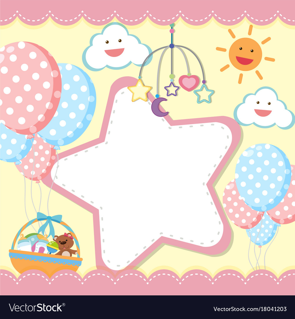 border template with kids theme royalty free vector image