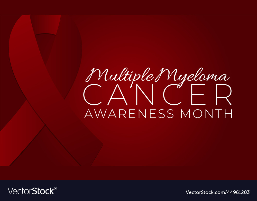 Burgundy multiple myeloma cancer awareness month Vector Image