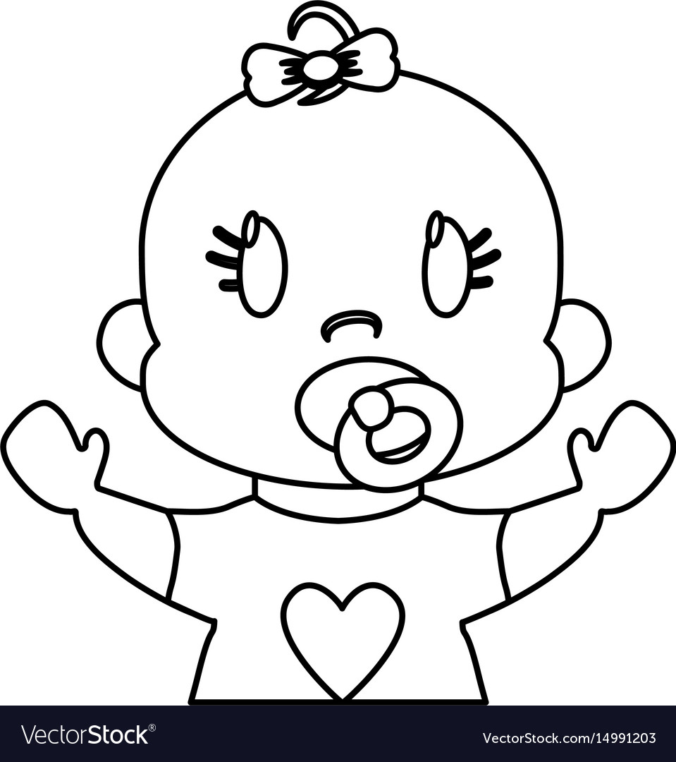 Cute baby icon Royalty Free Vector Image - VectorStock