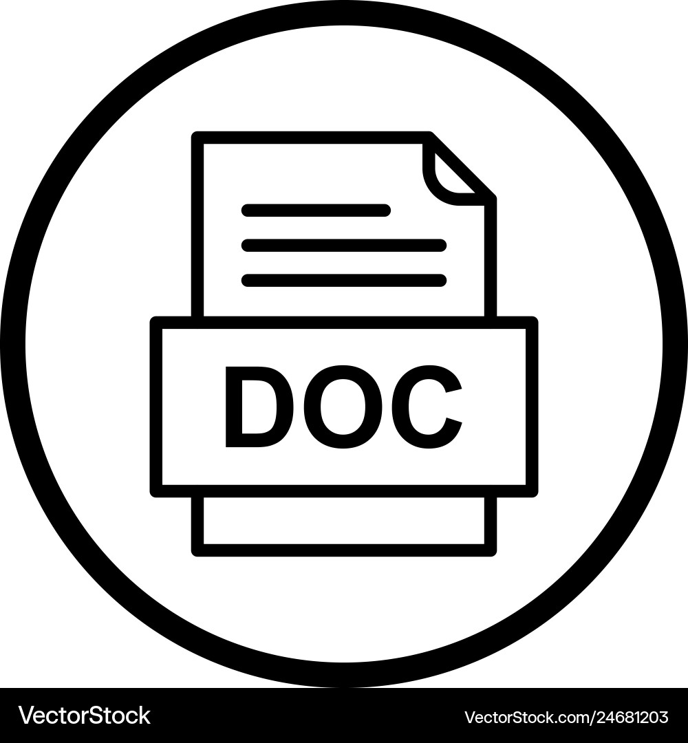 Doc file document icon Royalty Free Vector Image