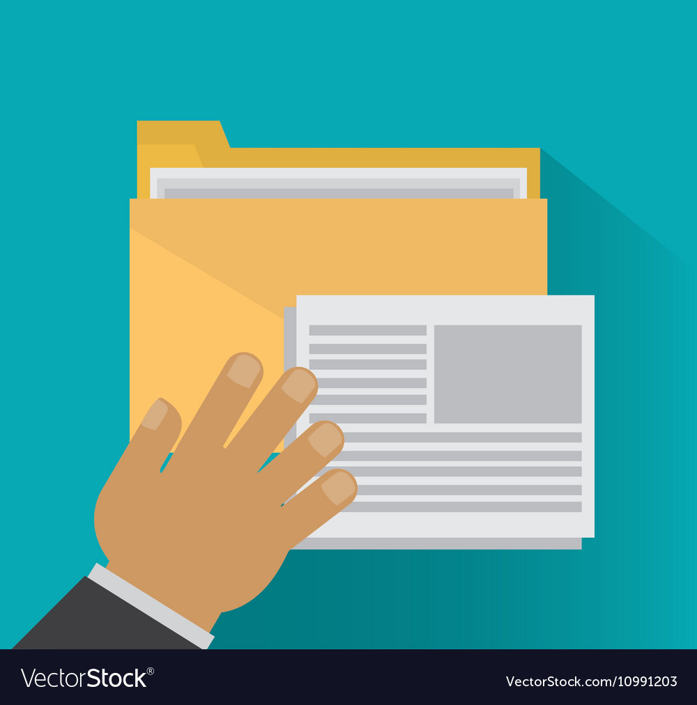 File of office and work design Royalty Free Vector Image