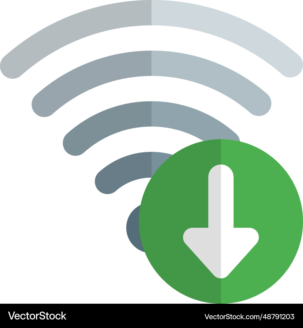 High-speed wireless internet for data downloads Vector Image