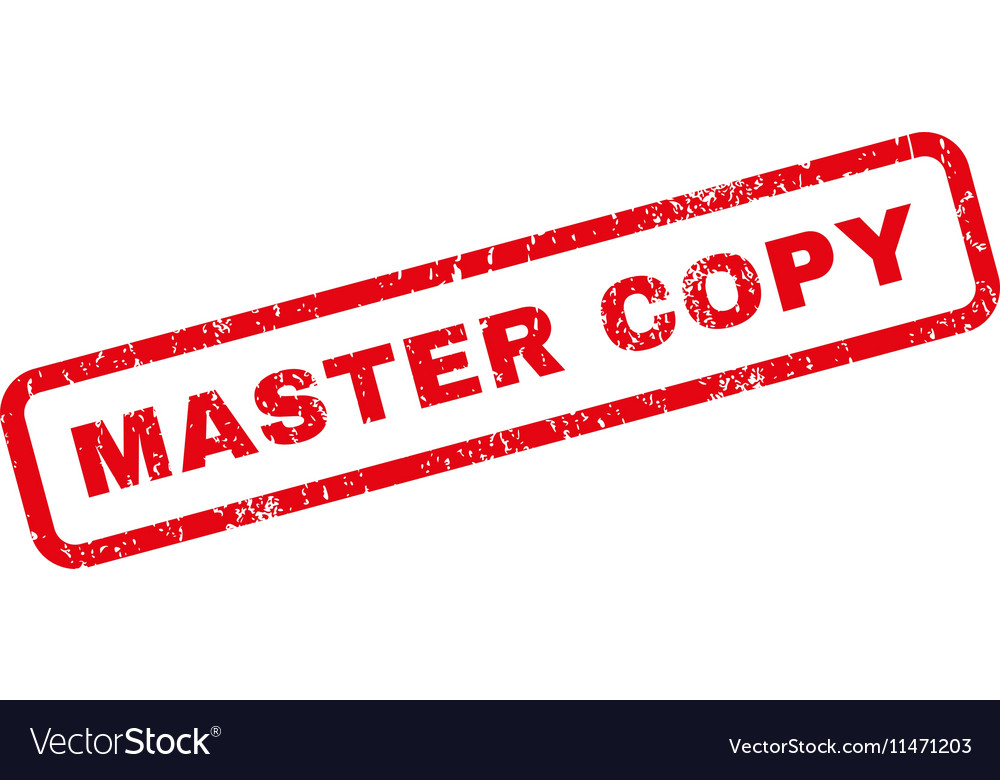 Master Copy Rubber Stamp Royalty Free Vector Image