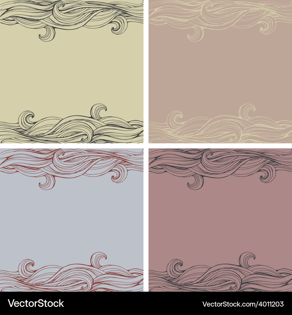 Wave seamless backgrounds Royalty Free Vector Image