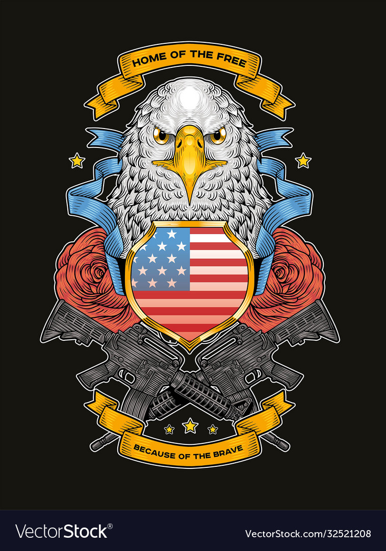 American eagle veteran day independence usa Vector Image