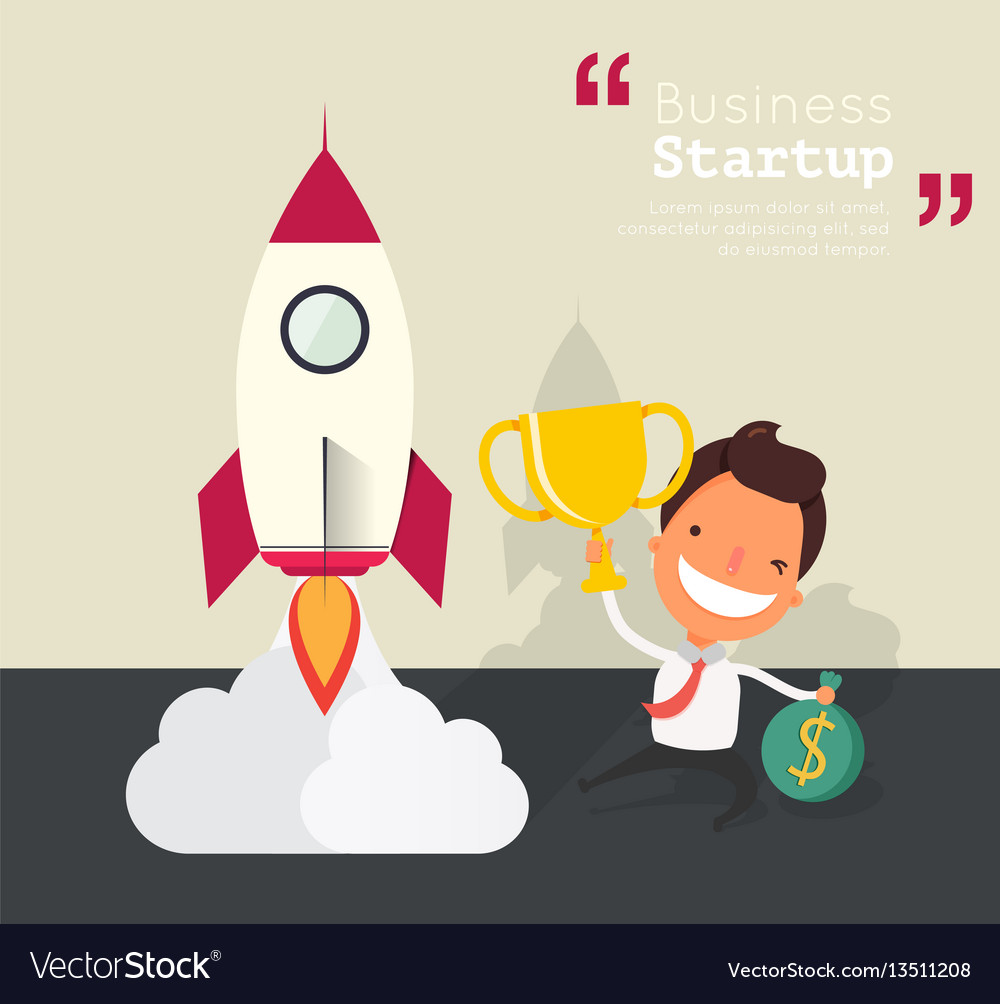 Business cartoon characters for start up concept Vector Image